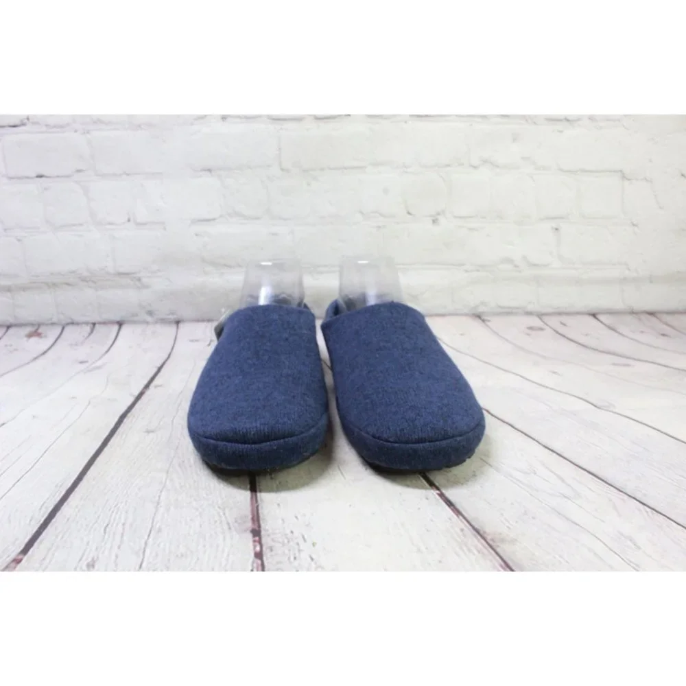 LL Bean Blue Sweater Knit Fleece Cozy Comfort Slipper Scuff Size 10 M - Picture 4 of 9